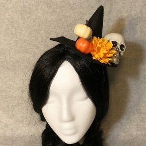 Handmade Halloween Pumpkin Skull Witch hat